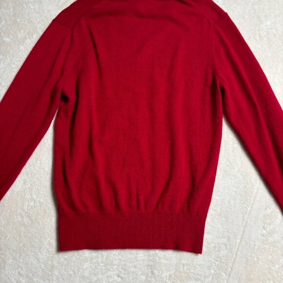 Daniel Cremieux Men V Neck Sweater 100% Cashmere Signature Collection Red Medium - Picture 9 of 13